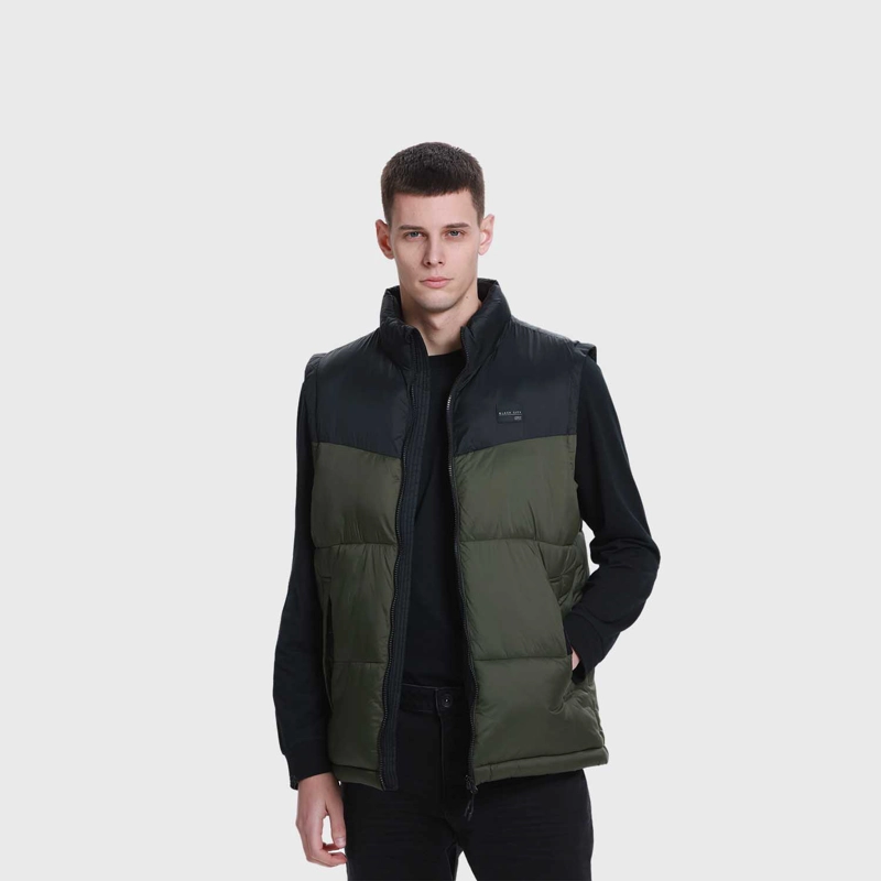PARKA HOMBRE BICOLOR PUFFA VERDE - 2