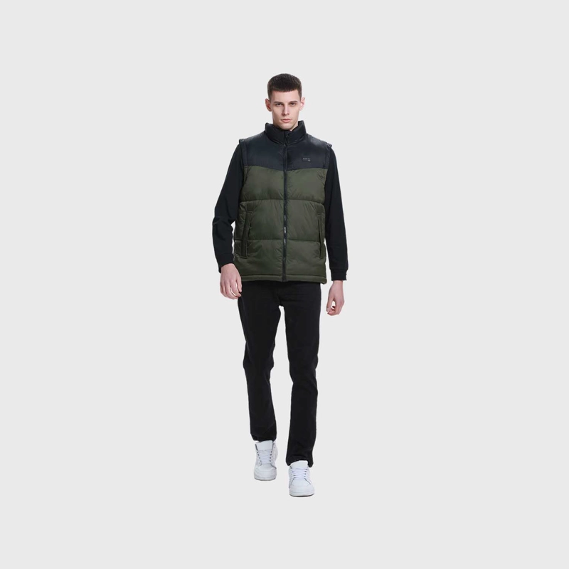 PARKA HOMBRE BICOLOR PUFFA VERDE - 4