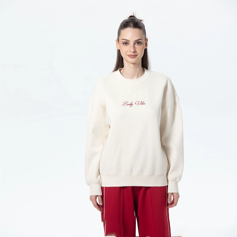POLERÓN MUJER OVERSIZE PRINT CRUDO - 1