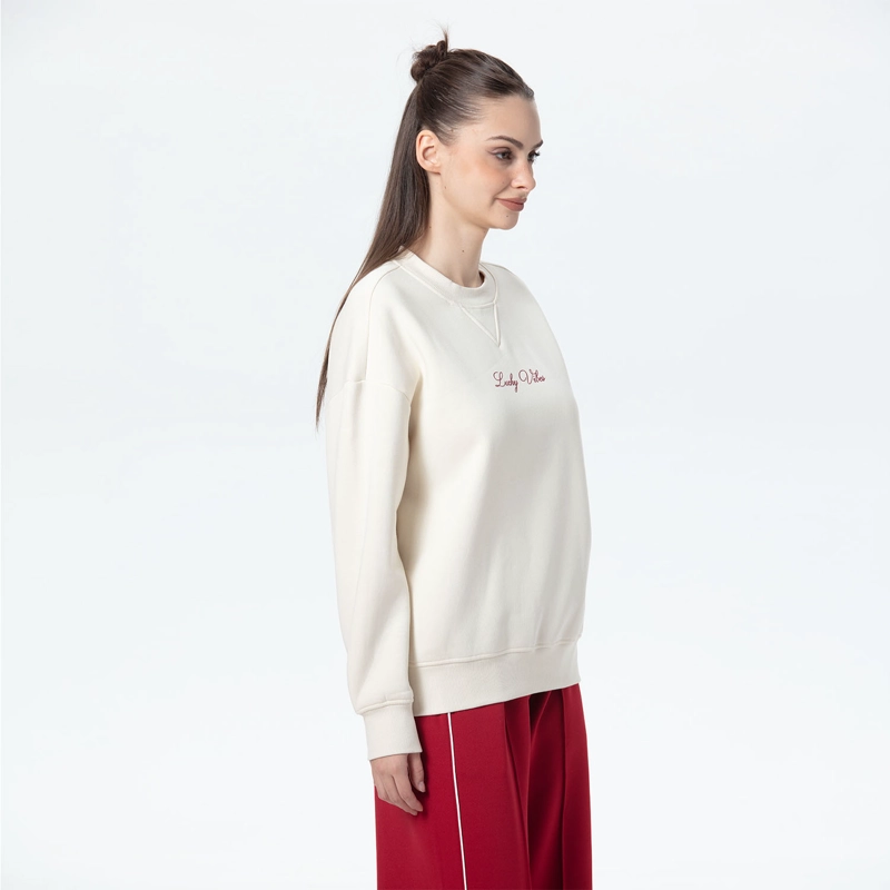 POLERÓN MUJER OVERSIZE PRINT CRUDO - 2