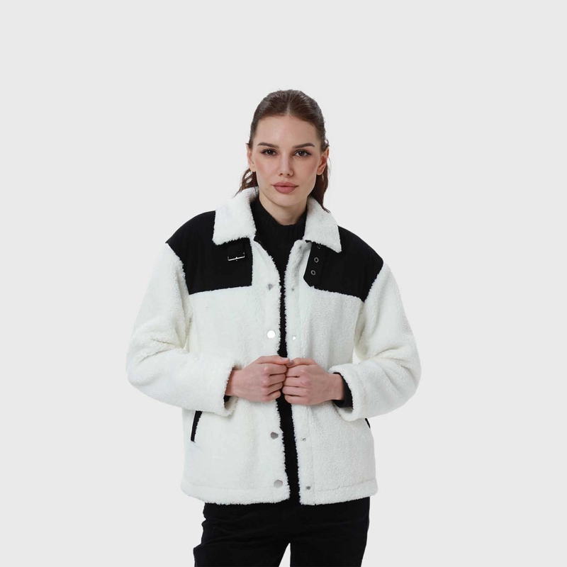 POLAR MUJER PELUDO APLICACIÓN COTELÉ CRUDO - 2