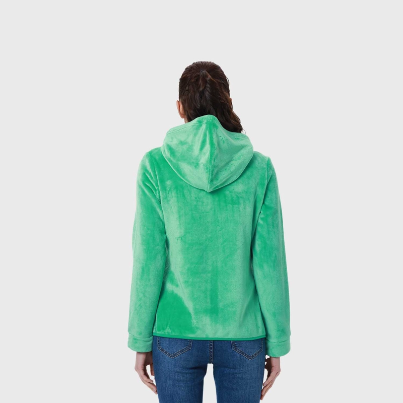 POLAR MUJER BÁSICO FULL ZIPPER VERDE - 3