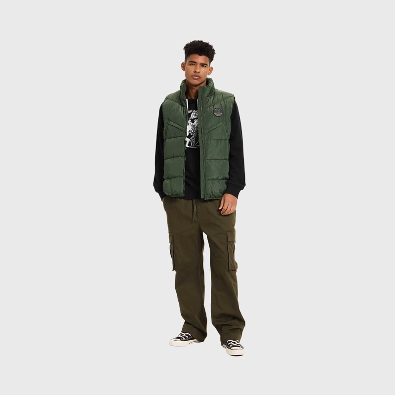 PARKA HOMBRE FULL ZIPPER CON BOLSILLO VERDE III FSP - 4