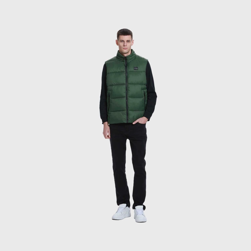 PARKA HOMBRE PUFFA VERDE MILITAR - 4