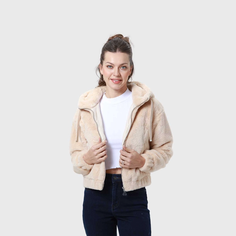 CHAQUETA MUJER POLAR BEIGE - 2