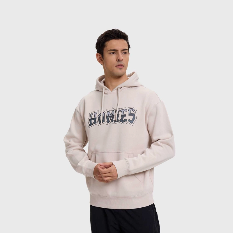 POLERÓN HOMBRE HOODIE PRINT BEIGE CLARO - 3