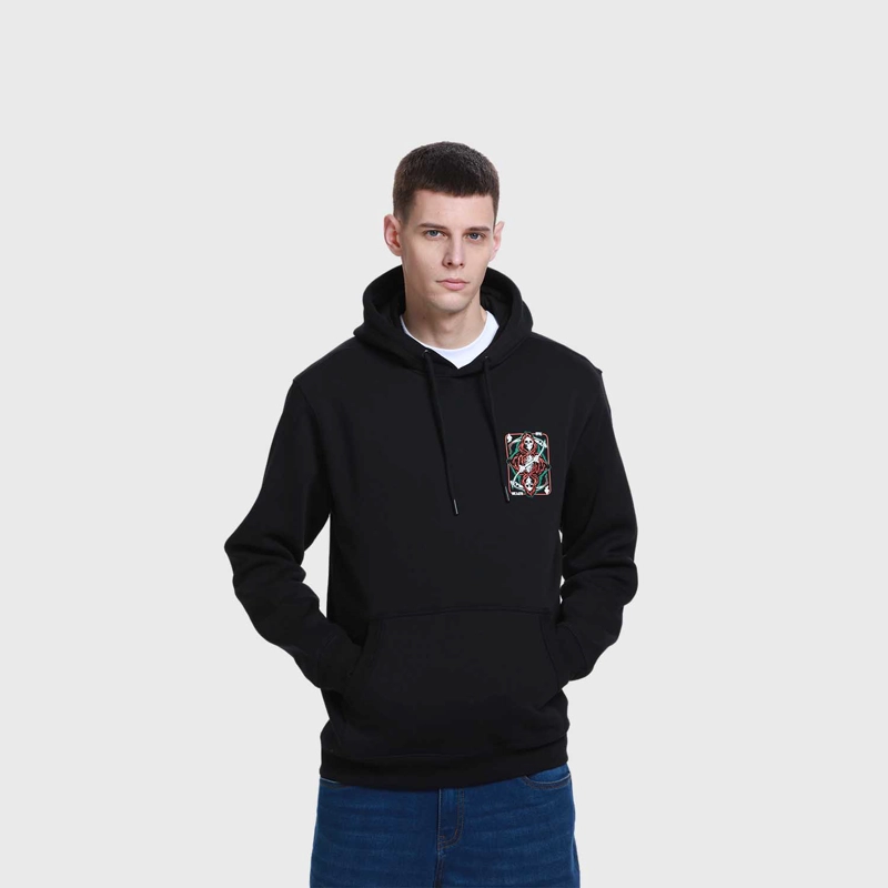 POLERÓN HOMBRE HOODIE PRINT NEGRO II - 2
