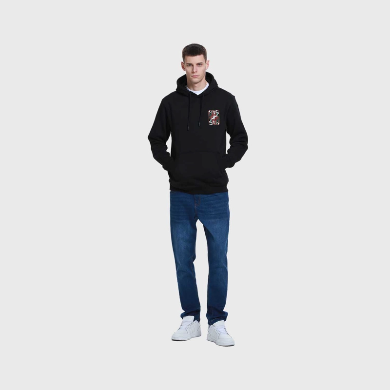 POLERÓN HOMBRE HOODIE PRINT NEGRO II - 4
