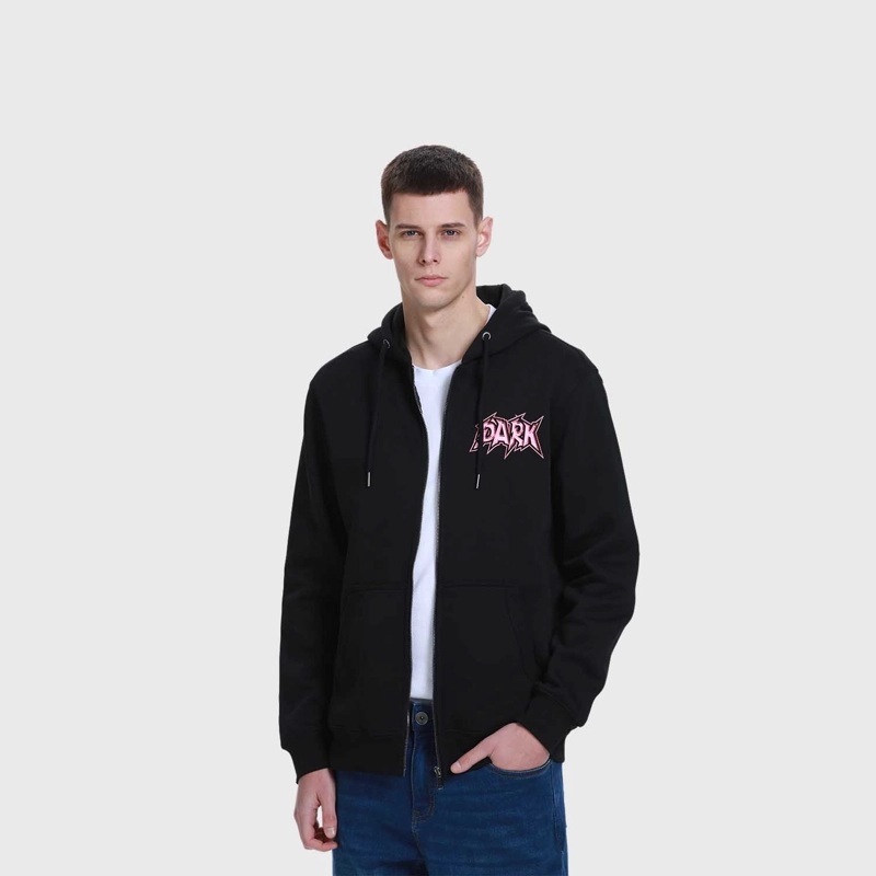 POLERÓN HOMBRE HOODIE FULL ZIPPER NEGRO II FSP - 2