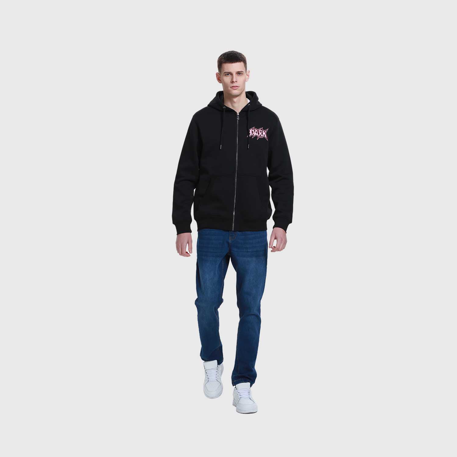 POLERÓN HOMBRE HOODIE FULL ZIPPER NEGRO II FSP - 4