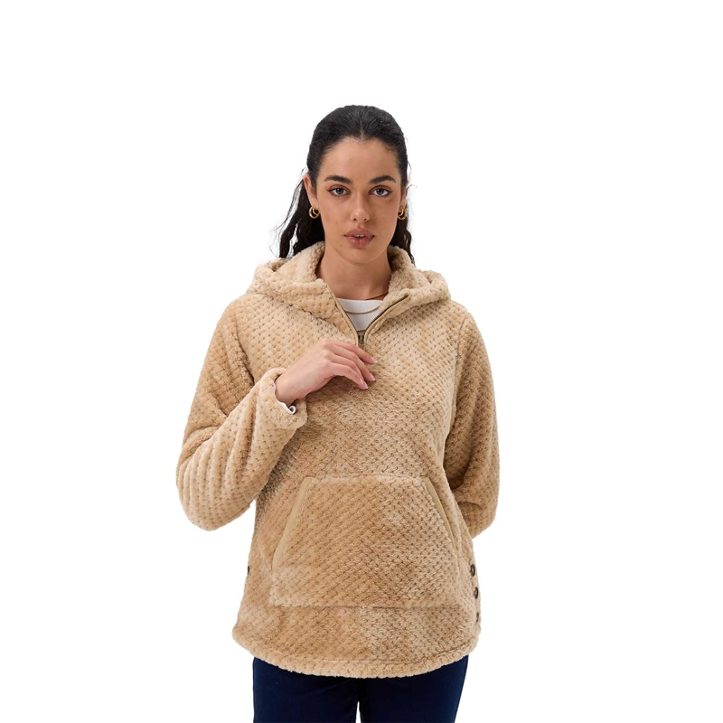 POLAR MUJER BÁSICO BEIGE OSCURO - 1