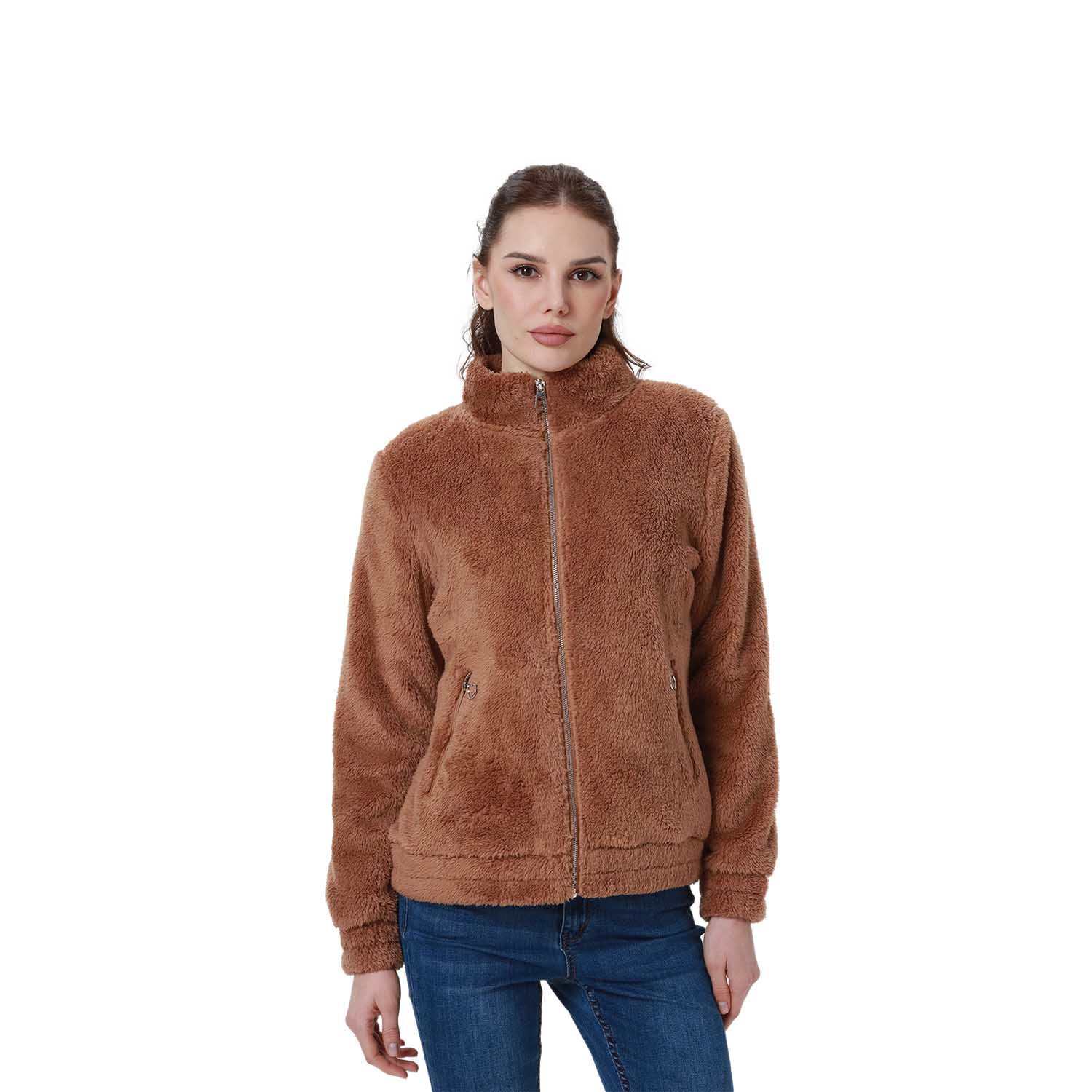POLAR MUJER FULL ZIPPER CAFÉ I - 1