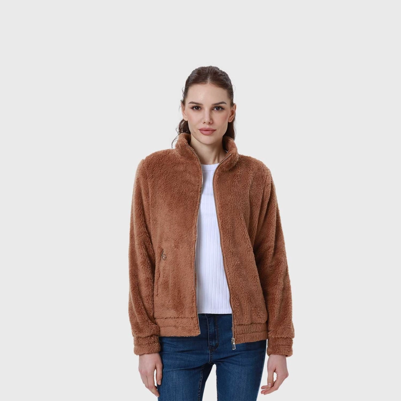 POLAR MUJER FULL ZIPPER CAFÉ I - 2