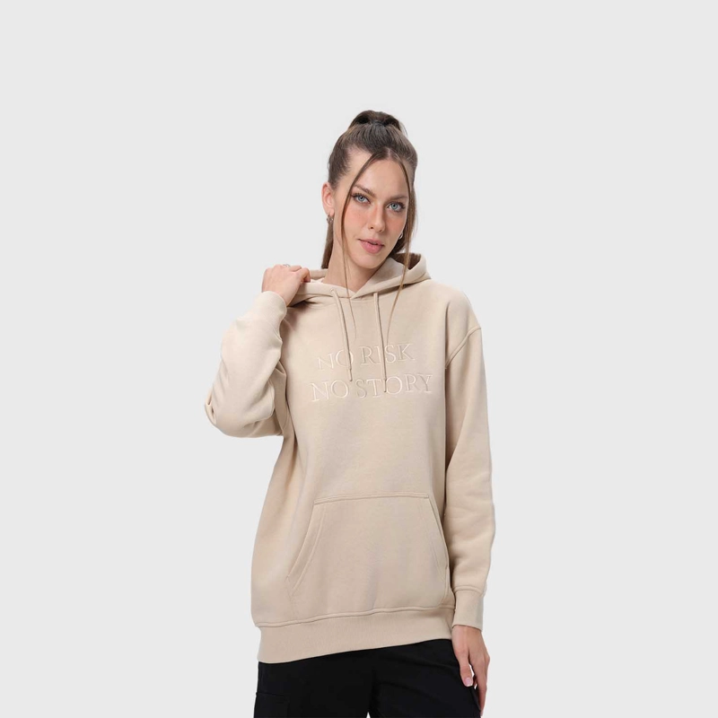POLERÓN MUJER CANGURO PRINT BEIGE - 2