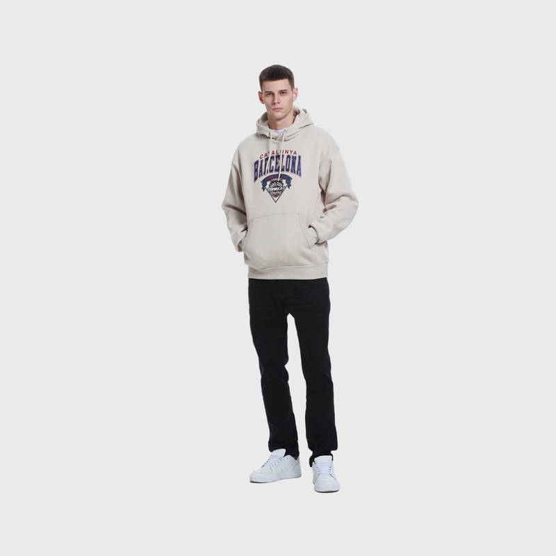 POLERÓN HOMBRE PRINT COLLEGE BEIGE - 4
