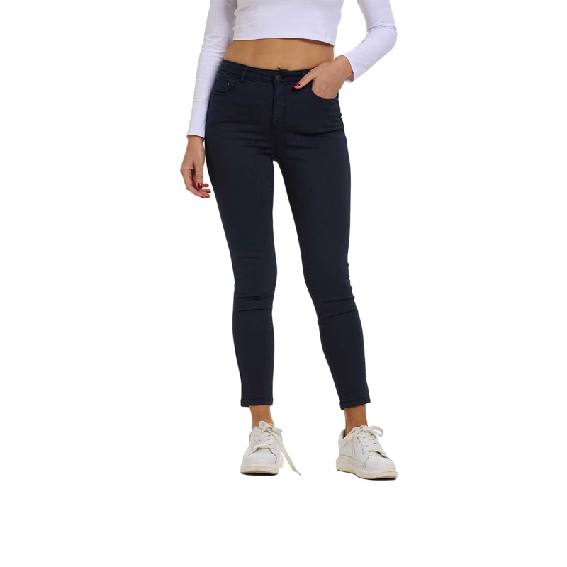 JEANS MUJER SUPER SKINNY COLOR AZUL MARINO - 1