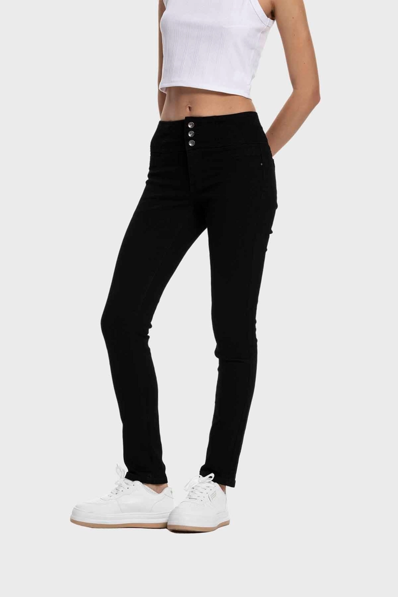 JEANS MUJER CASTILLA NEGRO - 1
