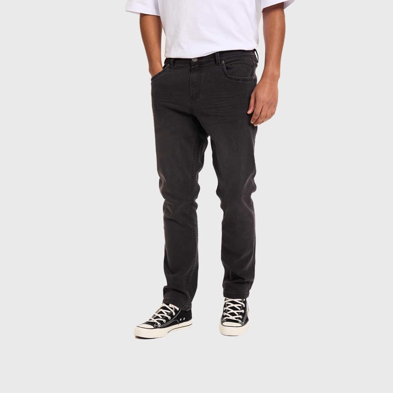 JEANS HOMBRE SLIM LISO GRIS OSCURO - 2