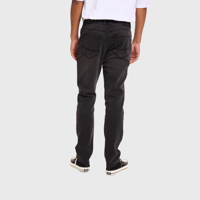 JEANS HOMBRE SLIM LISO GRIS OSCURO - 3