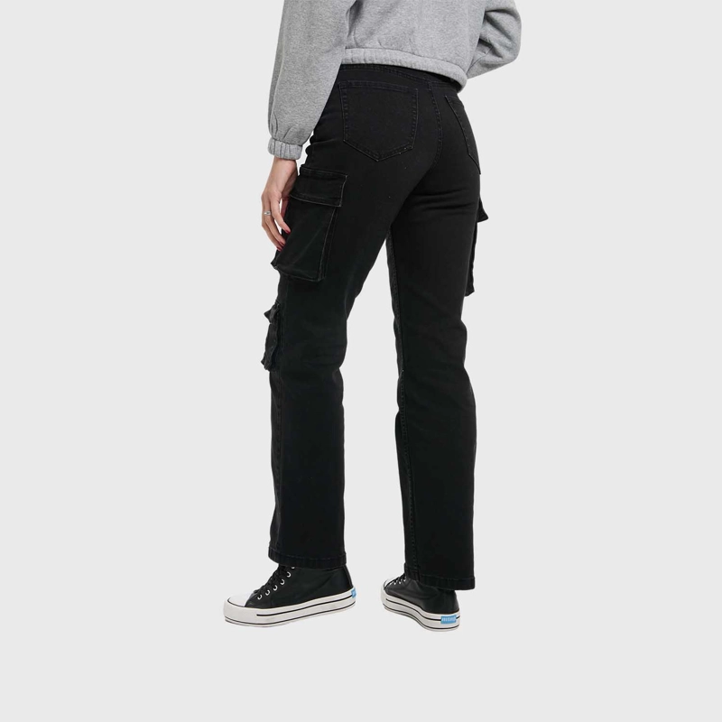 JEANS MUJER DENIM CALCE RECTO NEGRO - 3