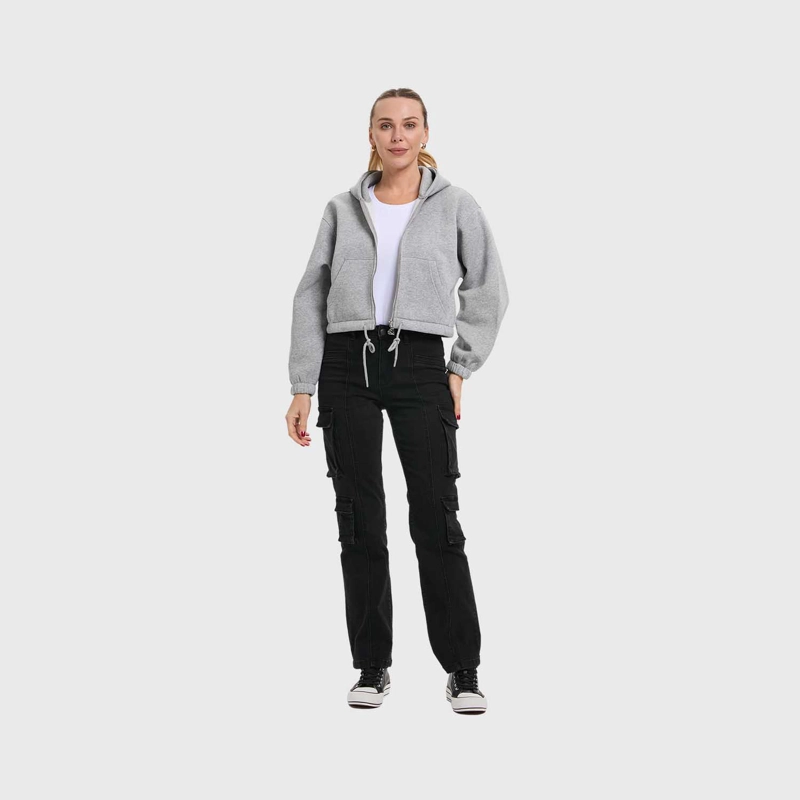 JEANS MUJER DENIM CALCE RECTO NEGRO - 4