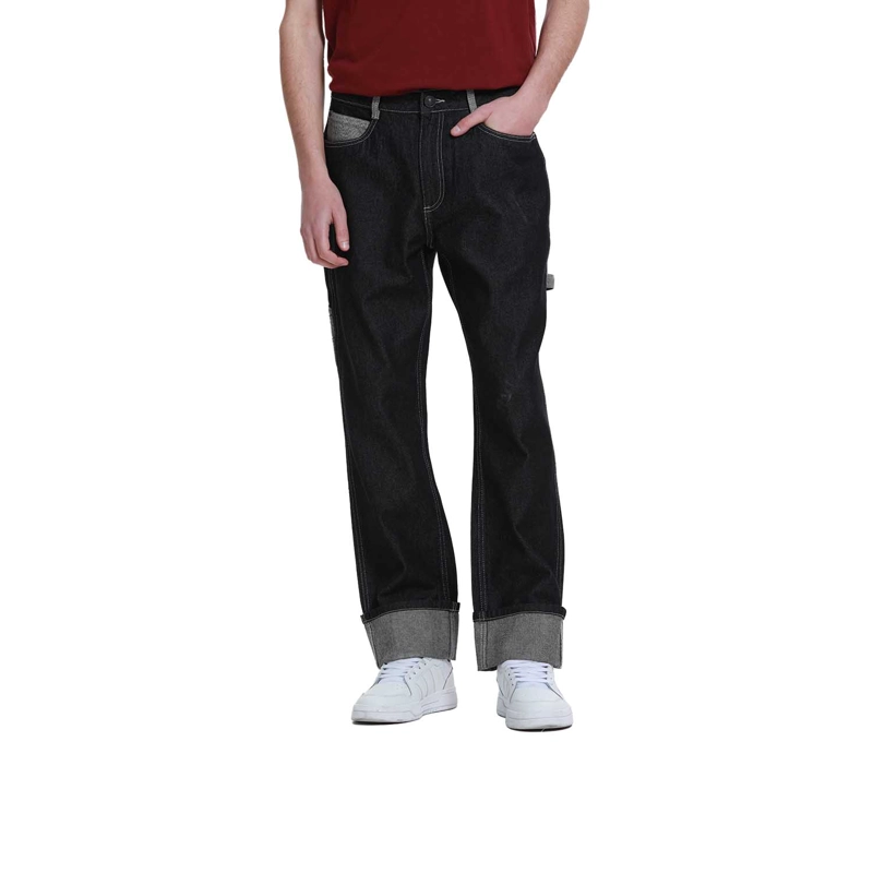 JEANS HOMBRE CONTRASTE NEGRO - 1