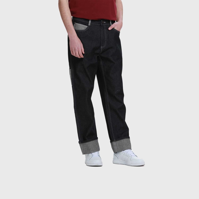 JEANS HOMBRE CONTRASTE NEGRO - 2