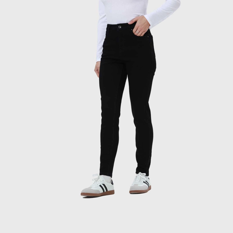 JEANS MUJER SKINNY CON POLAR NEGRO - 2