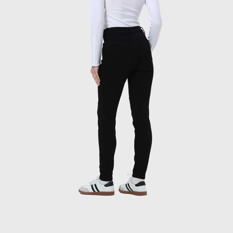 JEANS MUJER SKINNY CON POLAR NEGRO - 3
