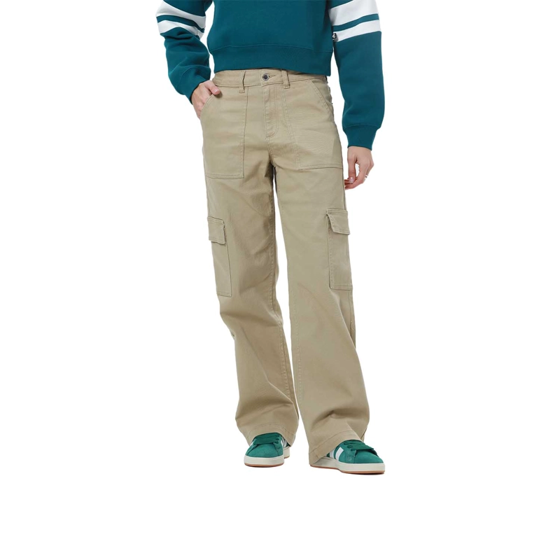 JEANS MUJER COLOR CALCE RECTO CAMEL - 1