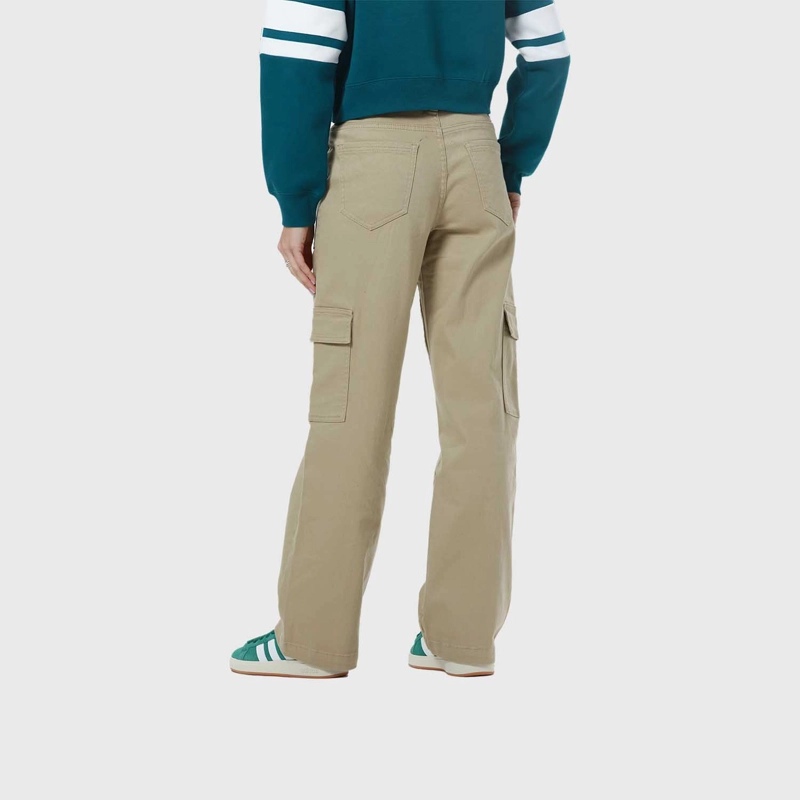 JEANS MUJER COLOR CALCE RECTO CAMEL - 3