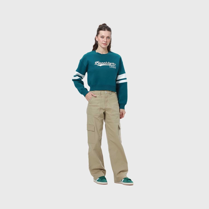 JEANS MUJER COLOR CALCE RECTO CAMEL - 4
