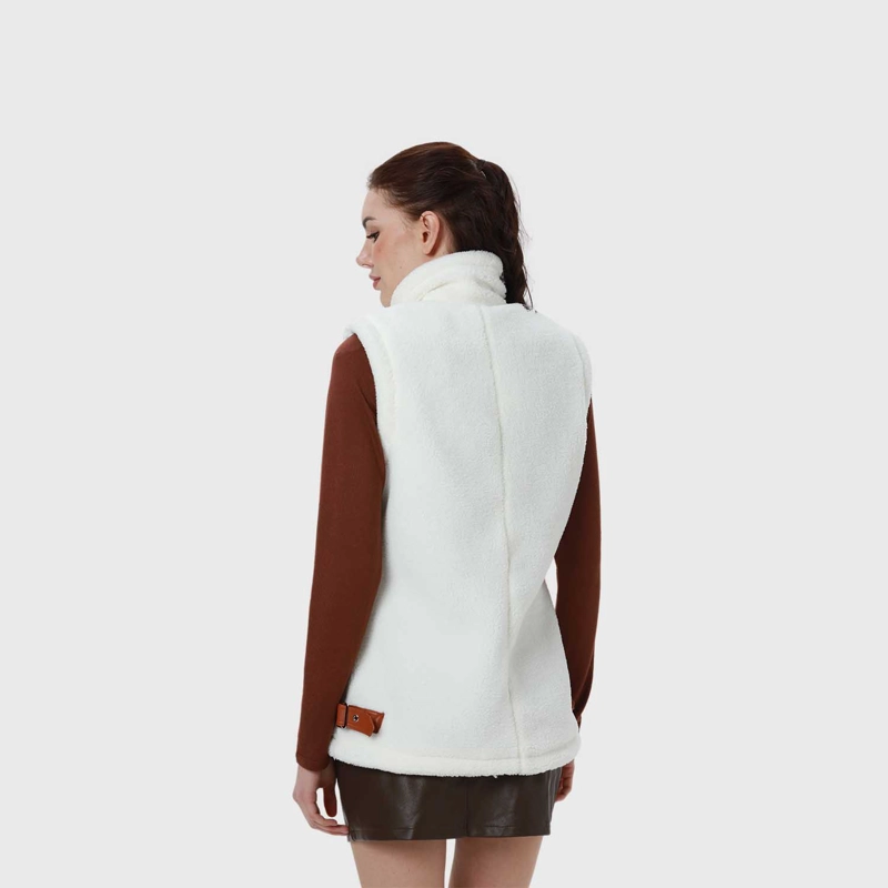 POLAR MUJER CORDERITO HEBILLA CRUDO - 3
