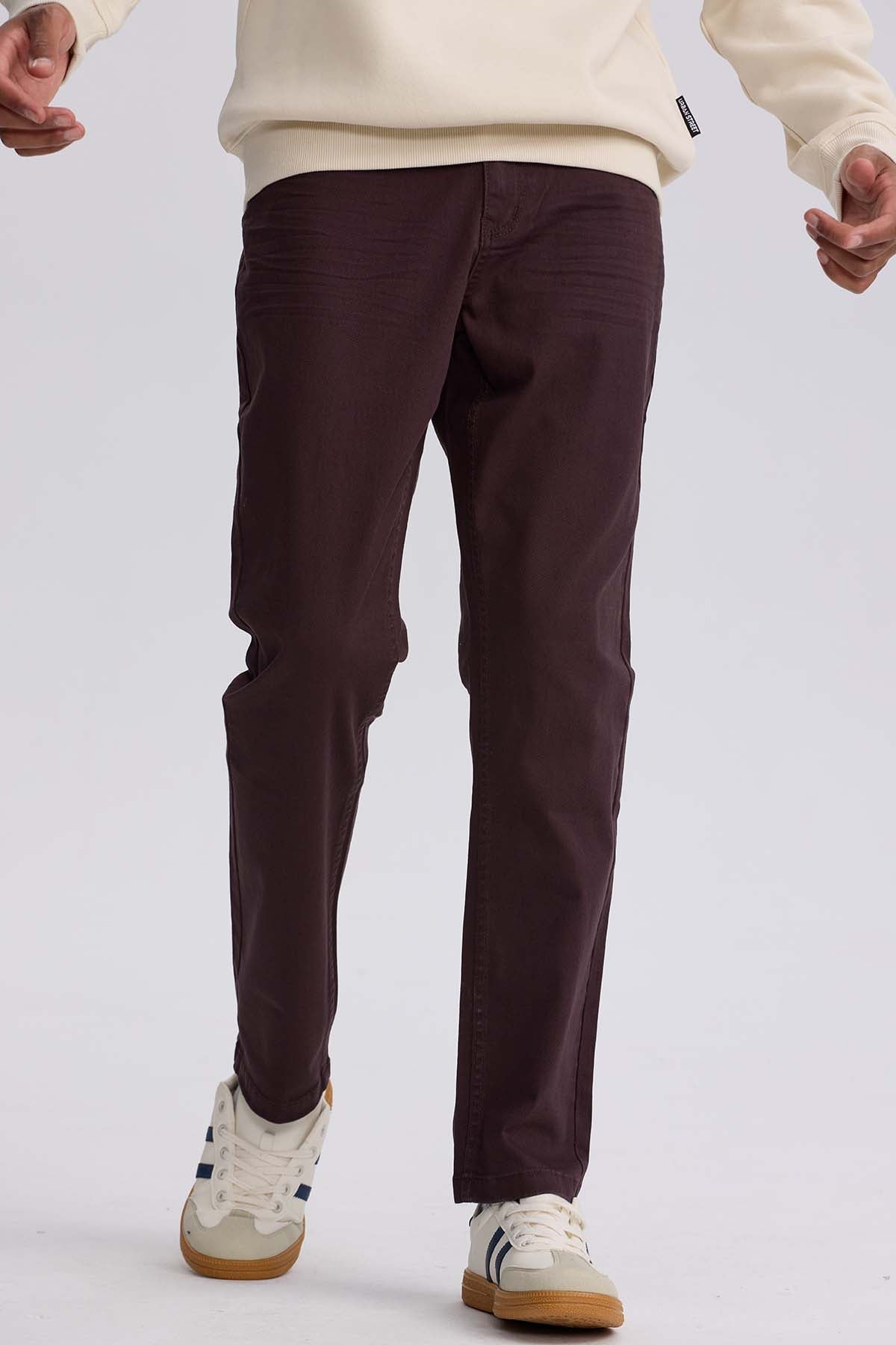 JEANS HOMBRE SLIM COLOR BERENJENA - 1