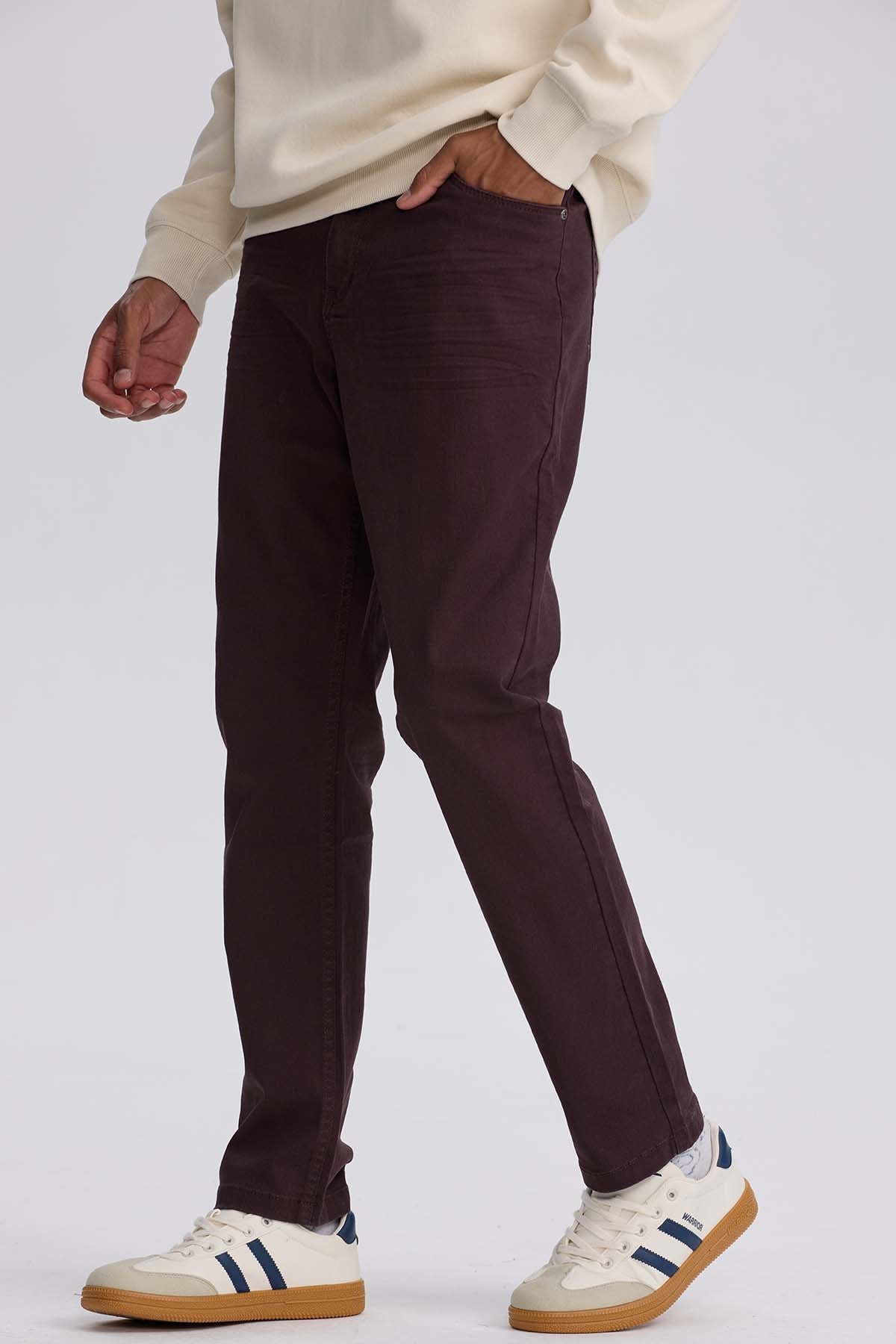 JEANS HOMBRE SLIM COLOR BERENJENA - 2