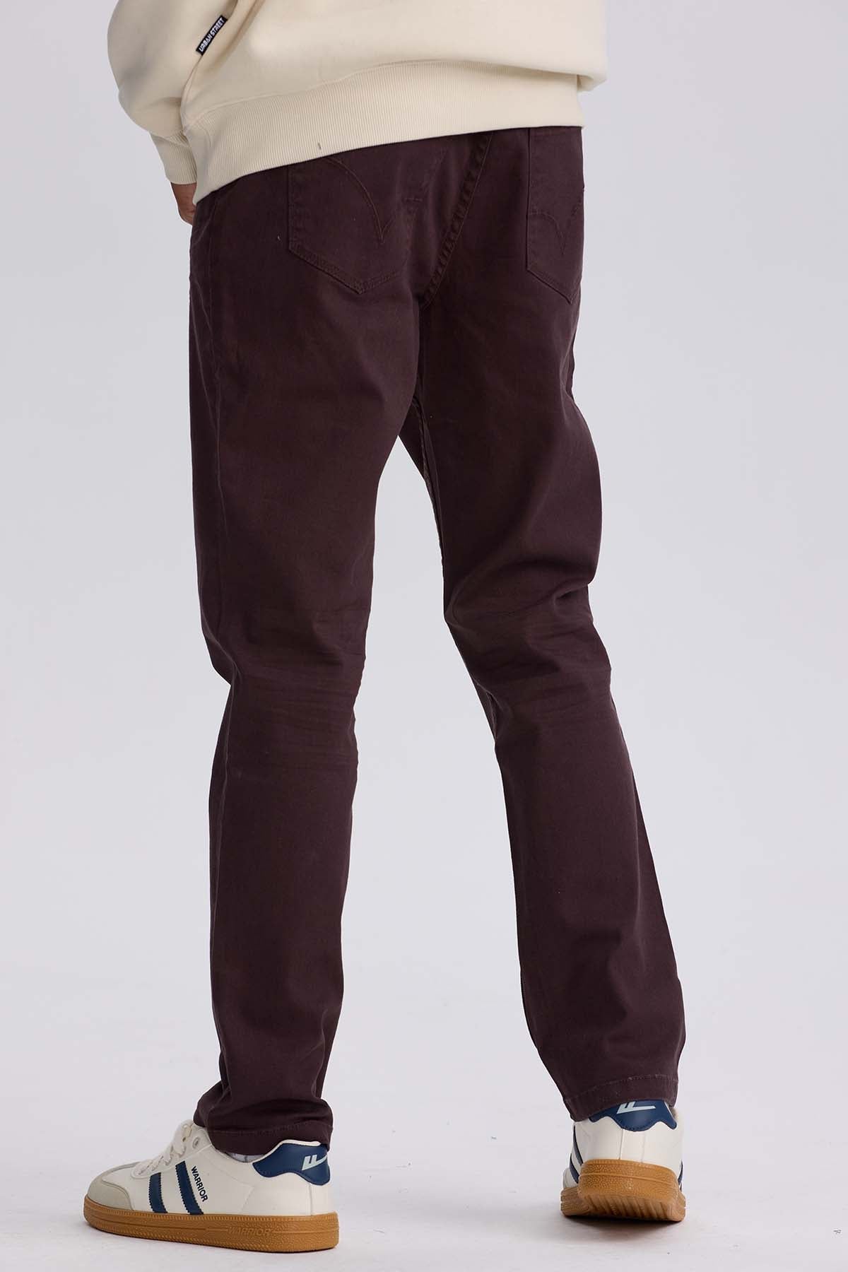 JEANS HOMBRE SLIM COLOR BERENJENA - 3