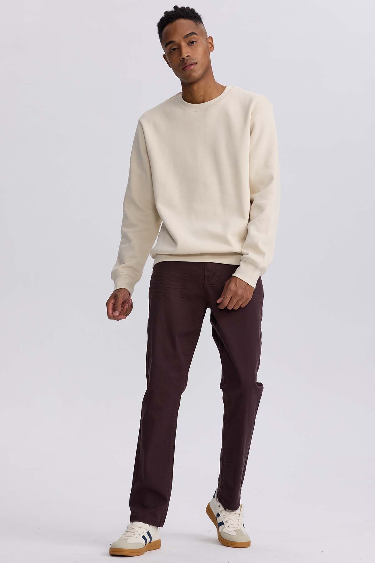JEANS HOMBRE SLIM COLOR BERENJENA - 4