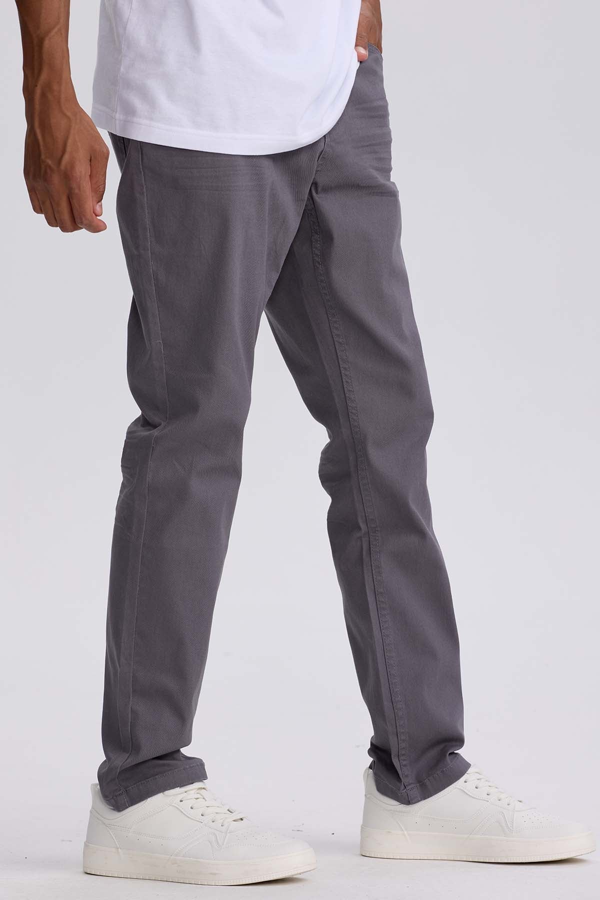 JEANS HOMBRE SLIM COLOR GRIS - 1