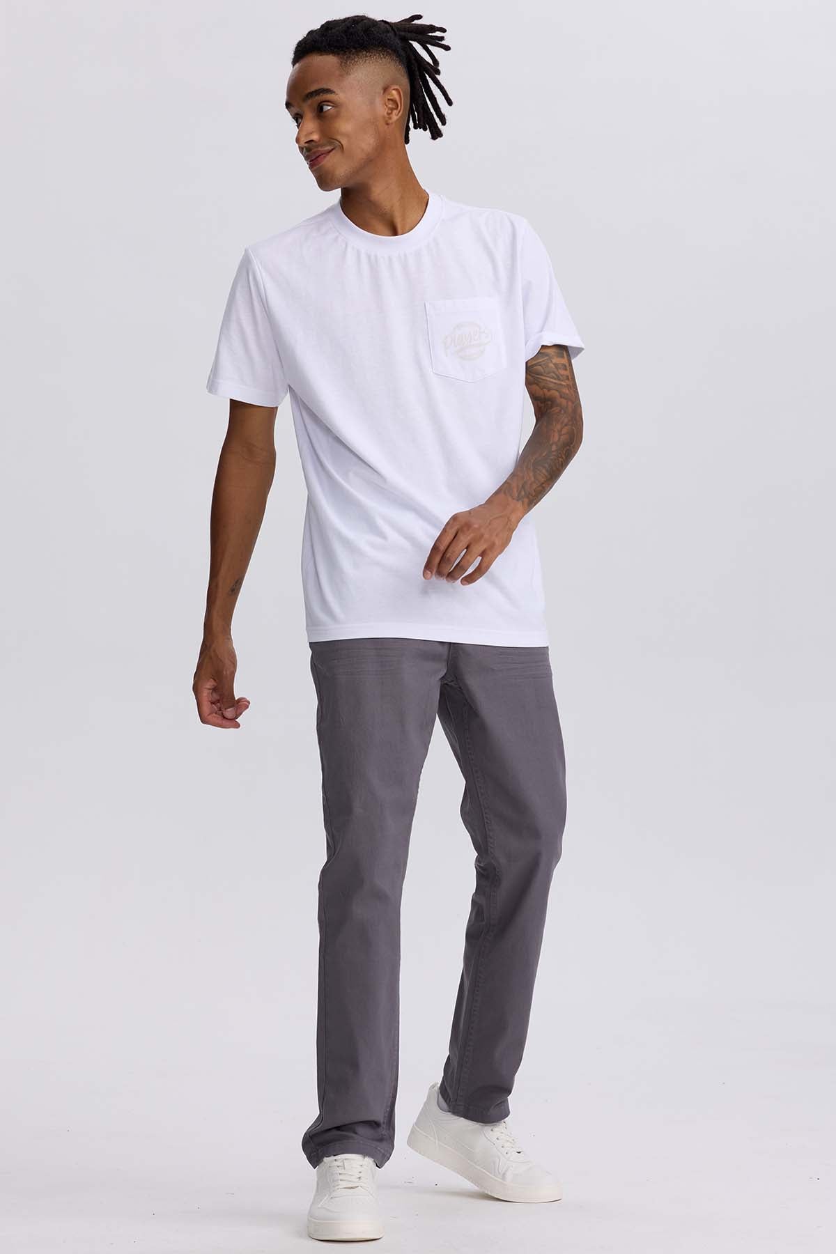 JEANS HOMBRE SLIM COLOR GRIS - 3
