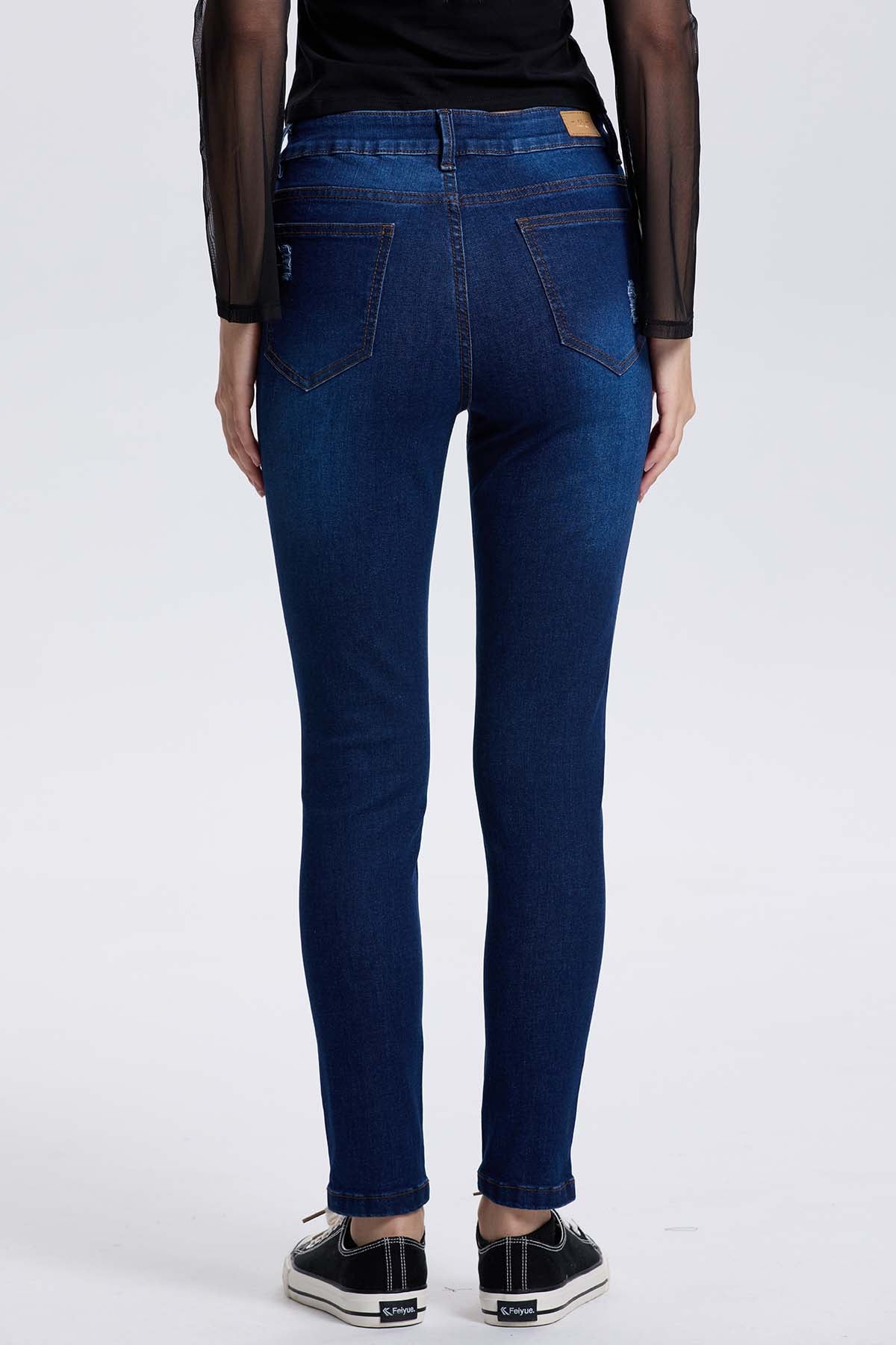 JEANS MUJER LIA SUPER SKINNY AZUL OSCURO - 3