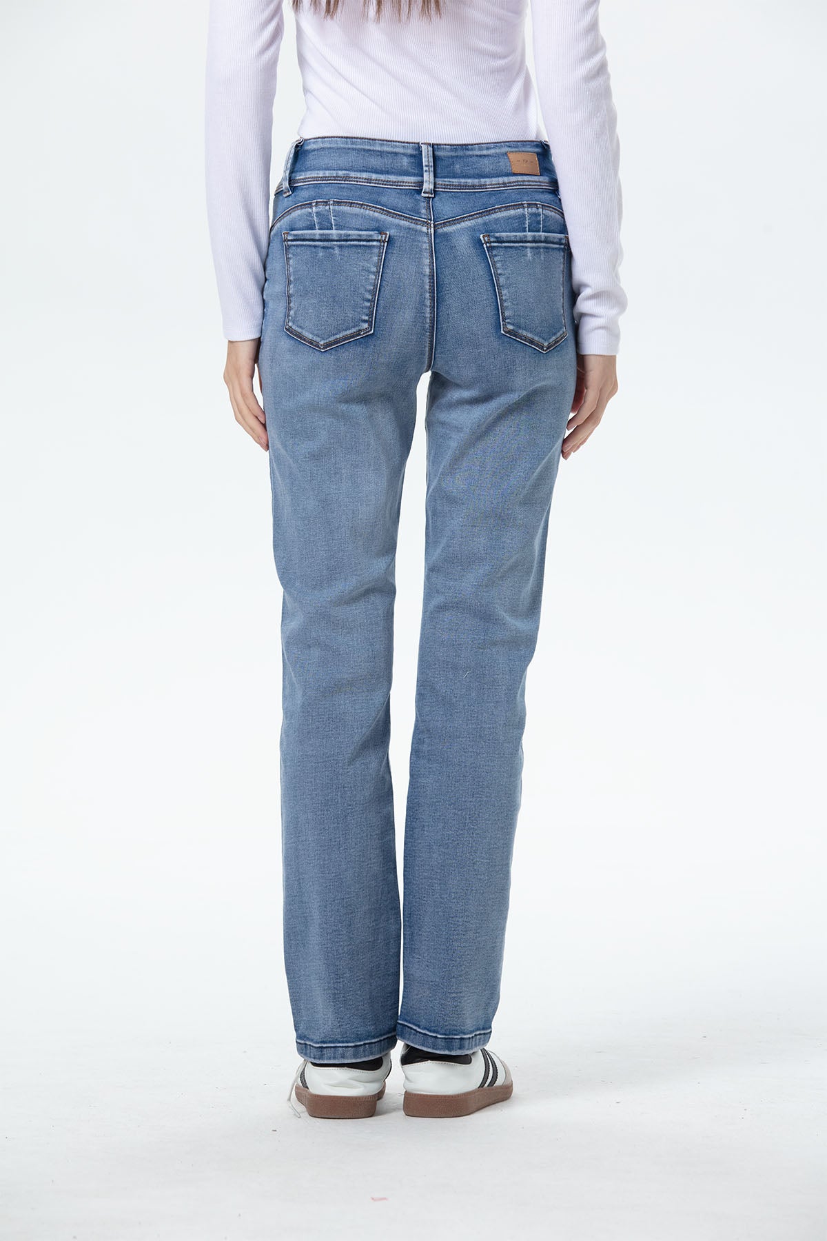 JEANS MUJER FLO CALCE RECTO AZUL - 3