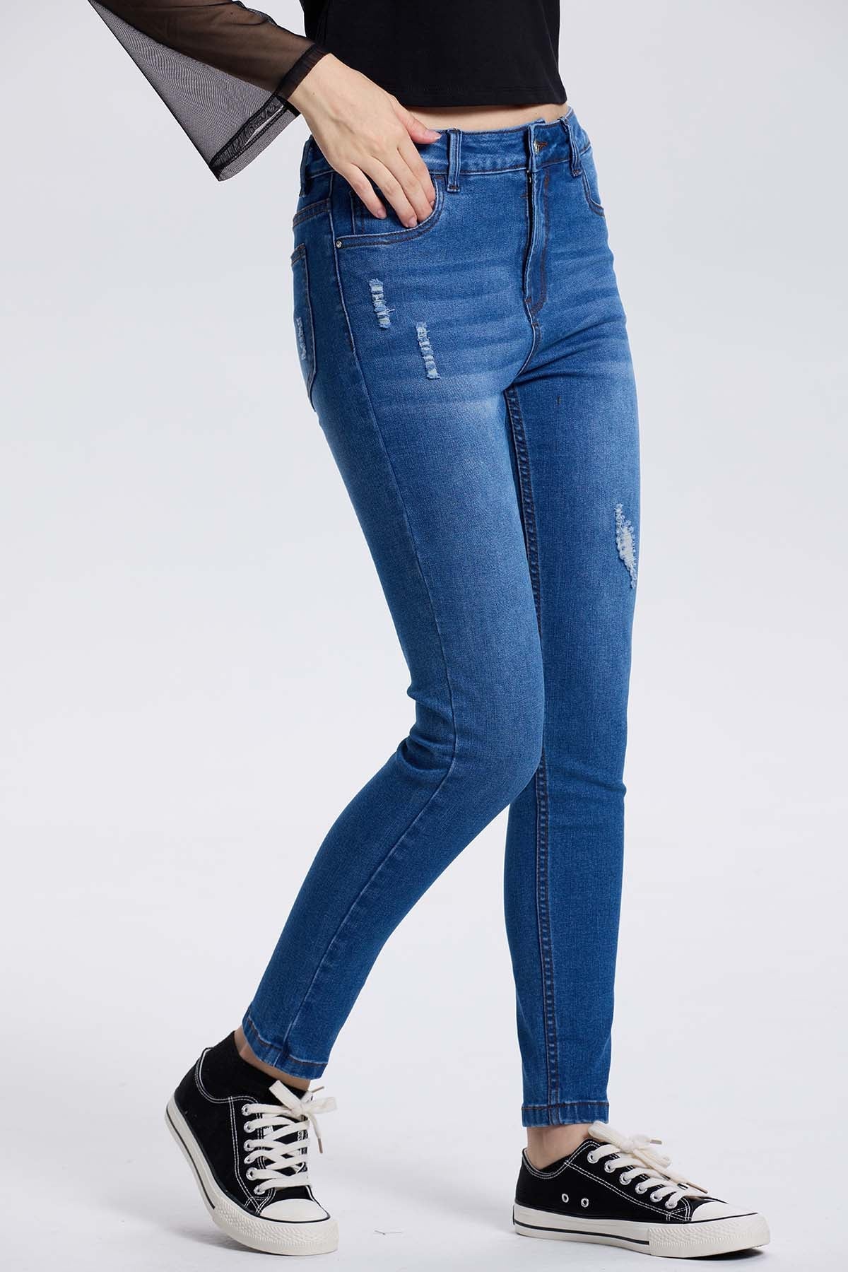 JEANS MUJER LIA SUPER SKINNY AZUL - 2