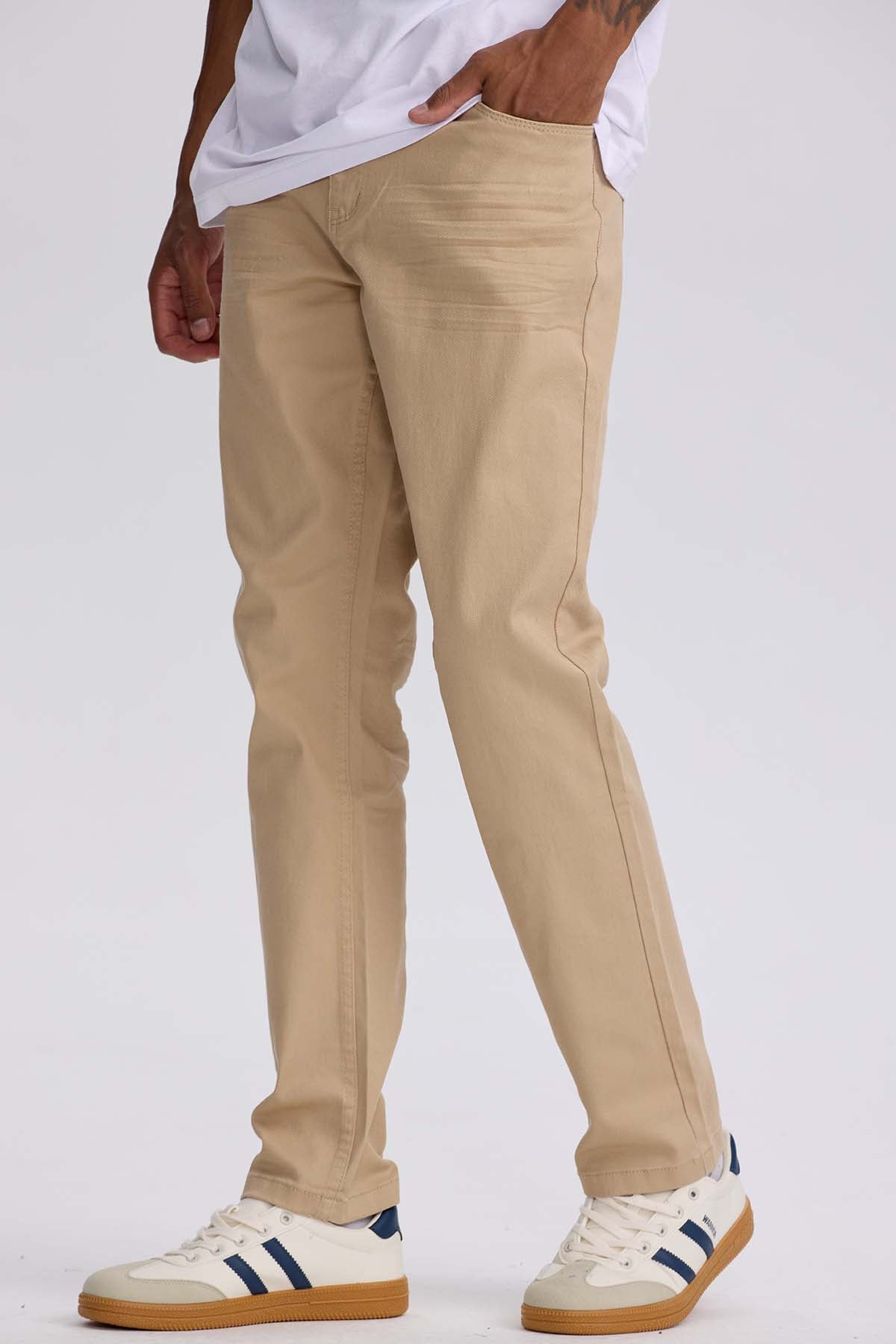 JEANS HOMBRE SLIM COLOR BEIGE - 2
