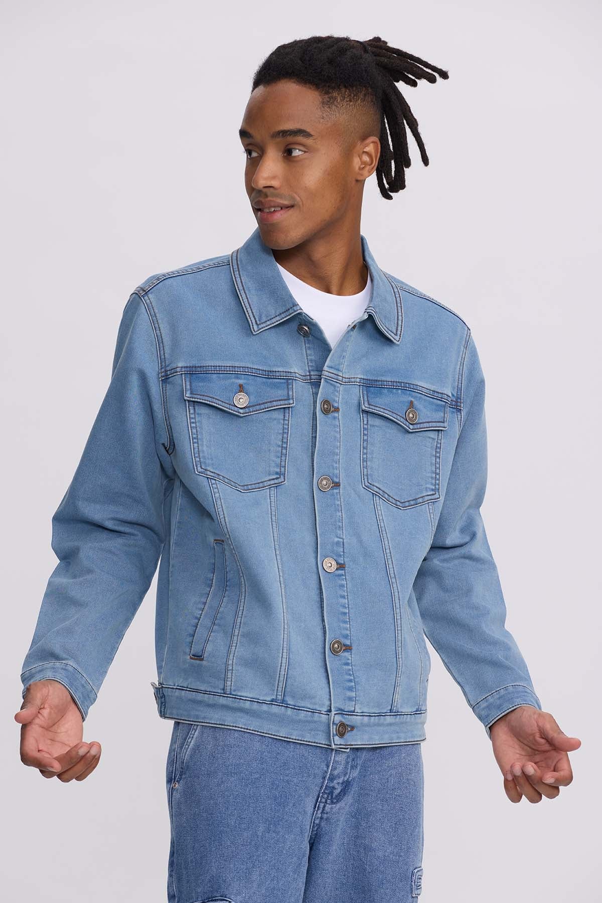 CHAQUETA HOMBRE DENIM CLÁSICO AZUL RETRO - 2