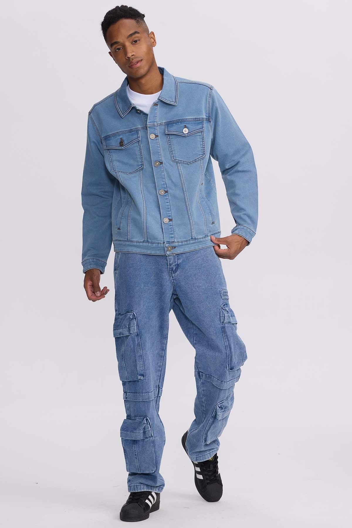 CHAQUETA HOMBRE DENIM CLÁSICO AZUL RETRO - 4