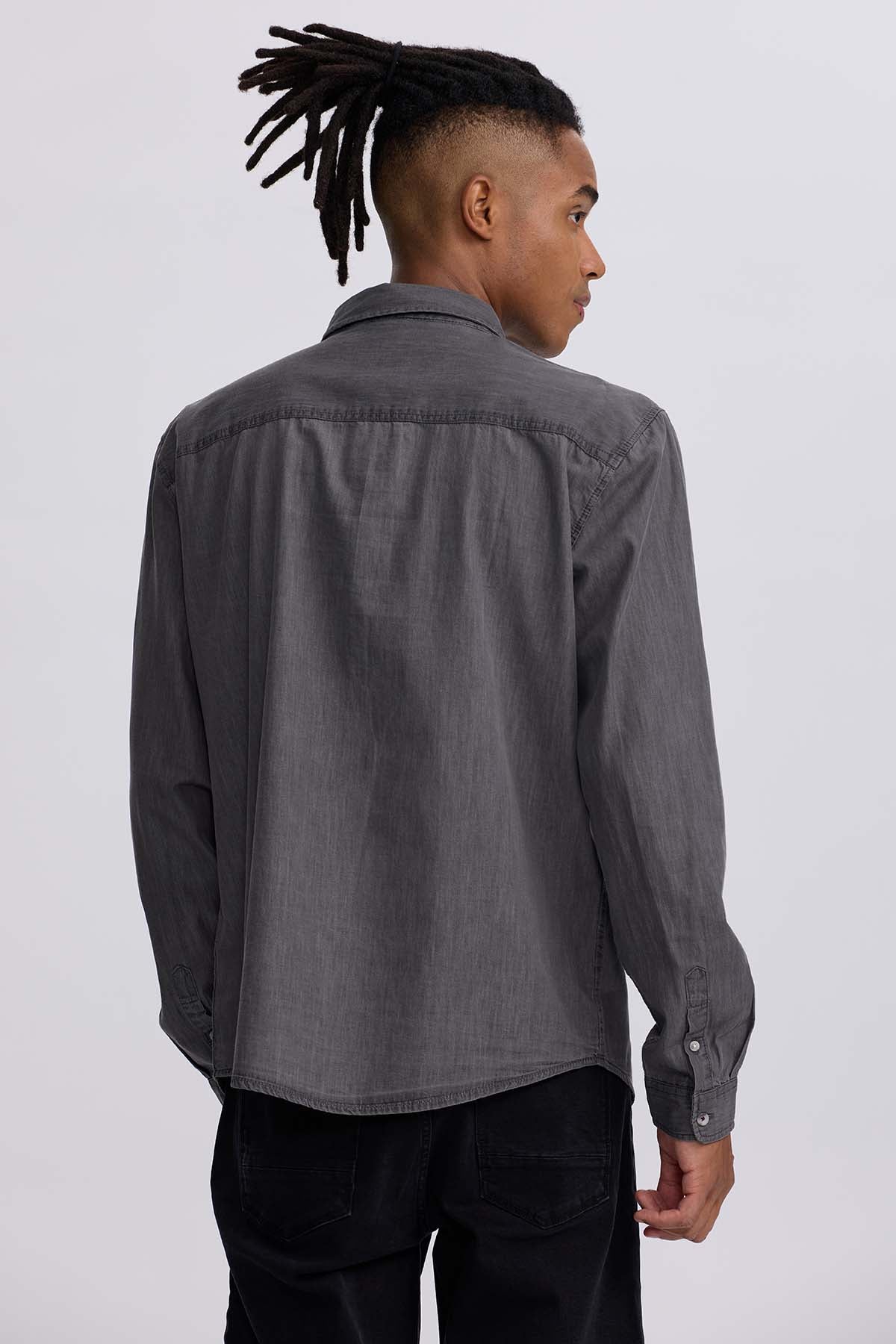 CAMISA HOMBRE CLÁSICA DALLAS GRIS - 3