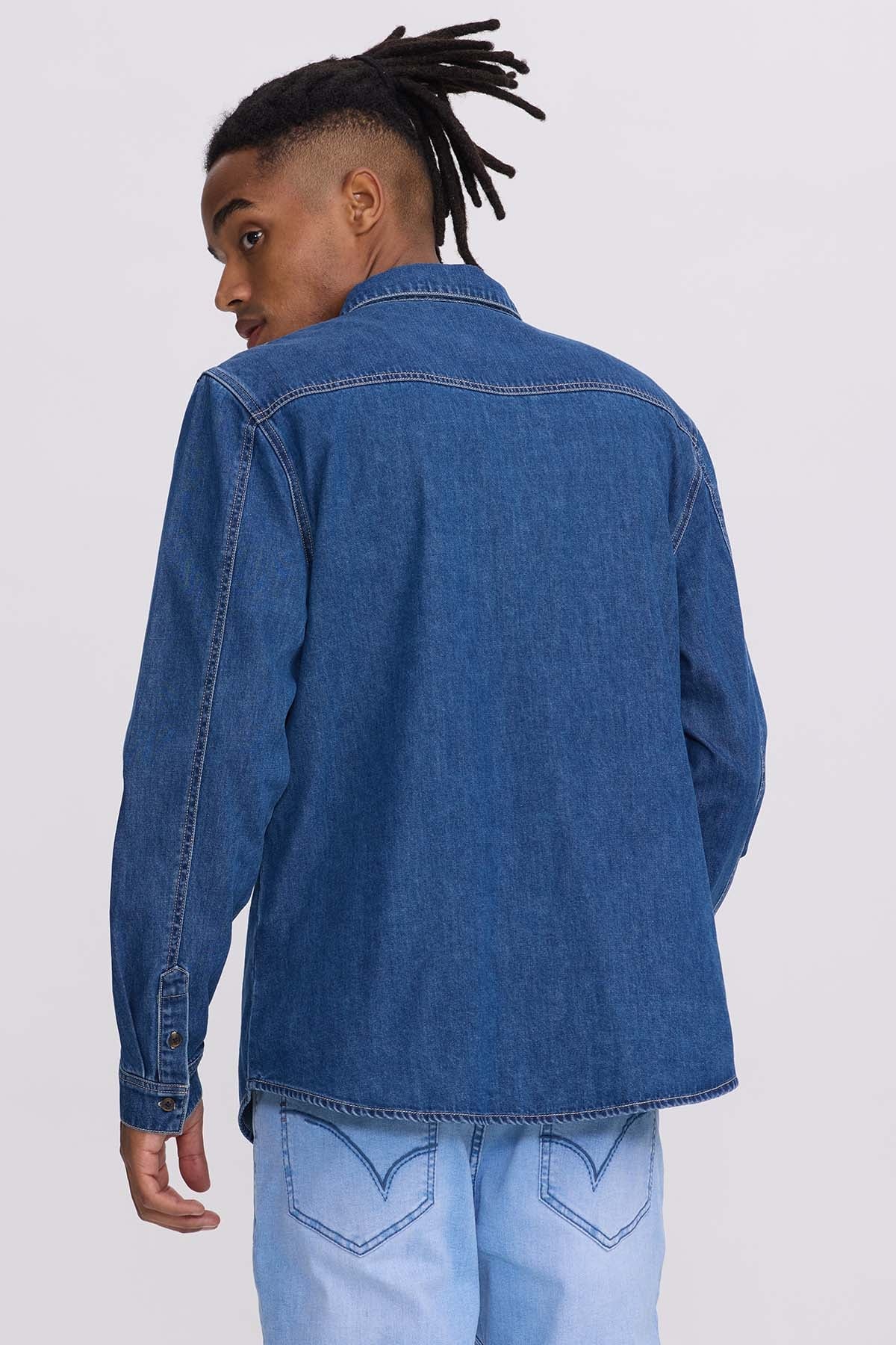CAMISA HOMBRE DENIM COLORES AZUL - 3