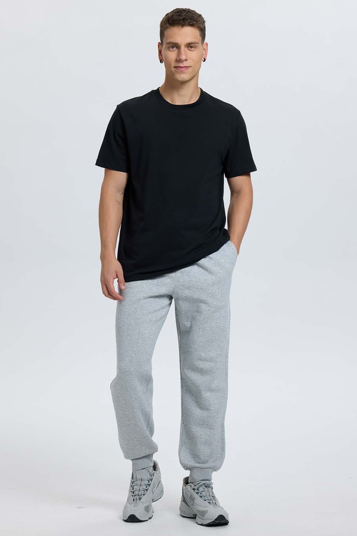 POLERA HOMBRE LONG FIT BASICA NEGRO - 4