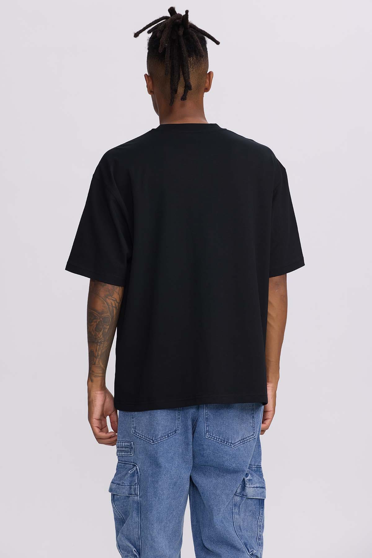 POLERA HOMBRE LOOSE FIT NEGRO - 3