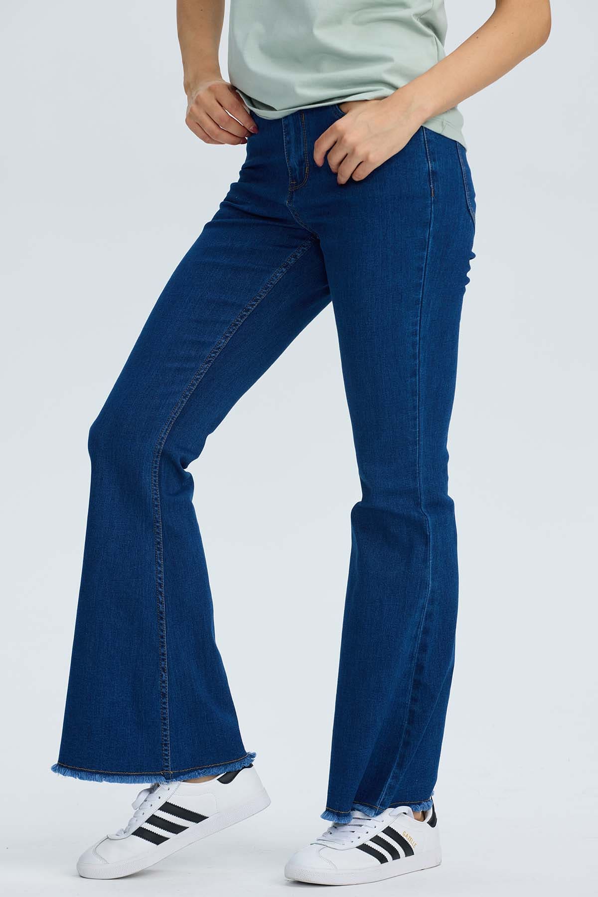 JEANS MUJER FLARE MONSE AZUL - 3
